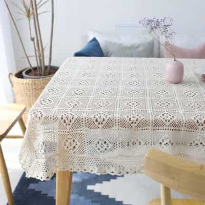 Crochet con algodón, varias dimensiones, Mantel de ganchillo medidas rectangulas
