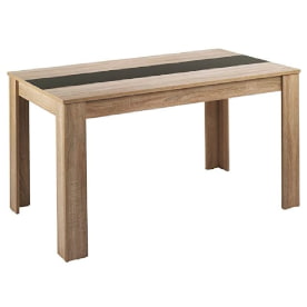 mesa comedor de madera maciza de haya para el salÃ³n del hogar.