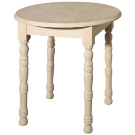 mesa redonda comedor artesanal. mesa de madera maciza lijada pulida y torneada hecha a mano.