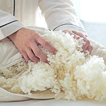 lana virgen de oveja natural relleno natural para almohadas y cojines de lujo.